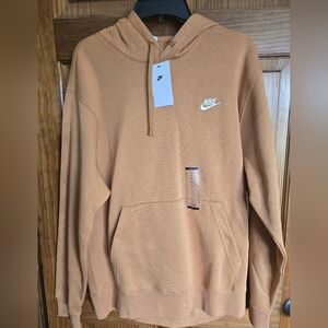 NWT Nike Men’s Tan Hoodie - Comfortable Pullover Sweatshirt Size L